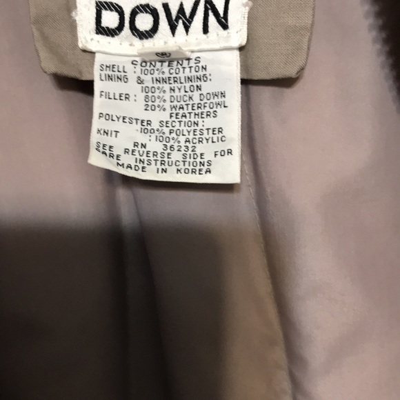 j.gallery REAL down vintage puffer jacket/coat, womens Large, like new! - Picture 5 of 5